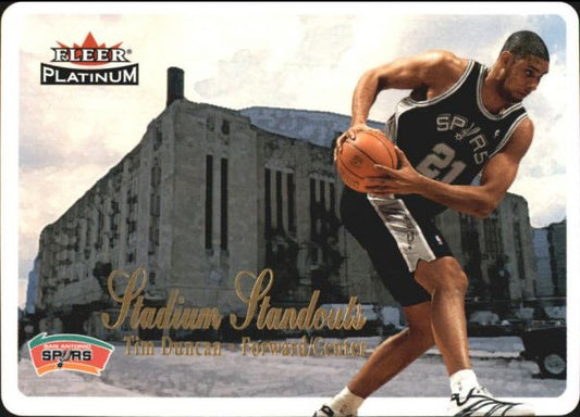 NBA 2001 / 02 Fleer Platinum Stadium Standouts - No 11 of 15 SS - Tim Duncan