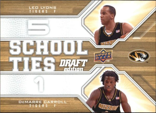 NBA 2009-10 Upper Deck Draft Edition School Ties - No ST-MT - Leo Lyons / DeMarre Carroll