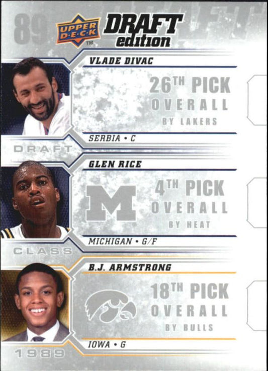 NBA 2009-10 Upper Deck Draft Edition Draft Class - No D-89 - Vlade Divac / Glen Rice / B.J. Armstrong