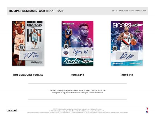 NBA 2019-20 Panini Hoops Premium Stock Mega Box Blue Prizms
