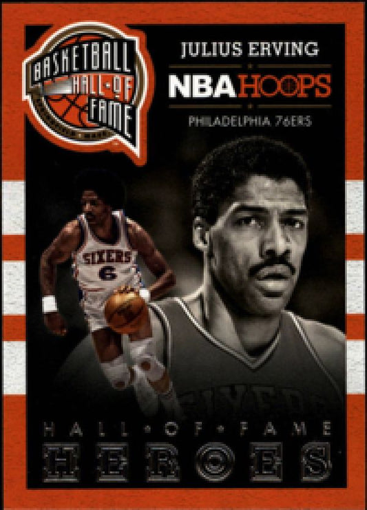NBA 2013-14 Hoops Hall of Fame Heroes - No 8 - Julius Erving