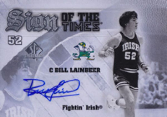 NBA 2013-14 SP Authentic Sign of the Times - No S-BL - Bill Laimbeer