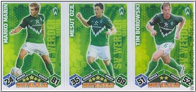 Cartes Topps Match Attax – SV Werder Bremen, N°10, 11, 17 (lot De 3)