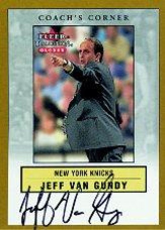 NBA 2000-01 Fleer Tradition Glossy Coach's Corner - No 6 Jeff Van Gundy
