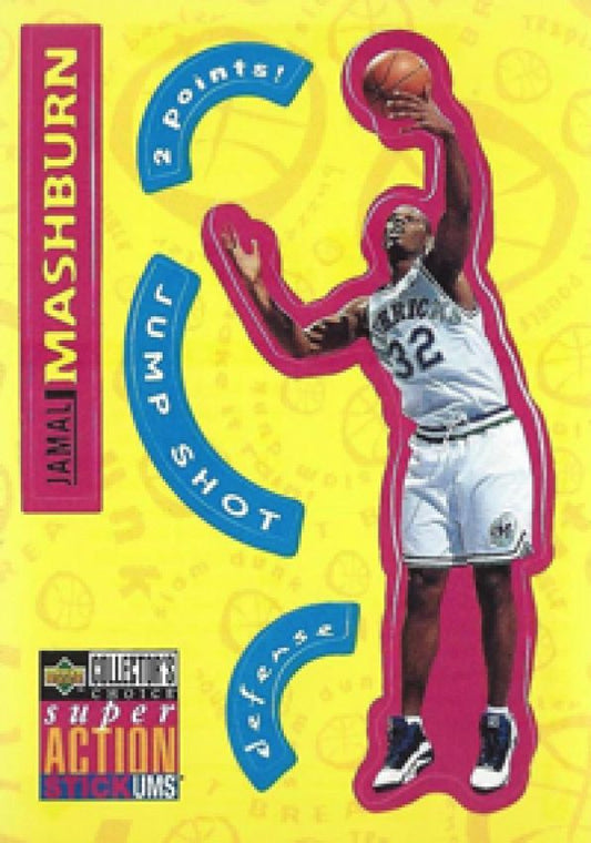 NBA 1996-97 Collector's Choice Stick Ums 1 - No S6 - Jamal Mashburn