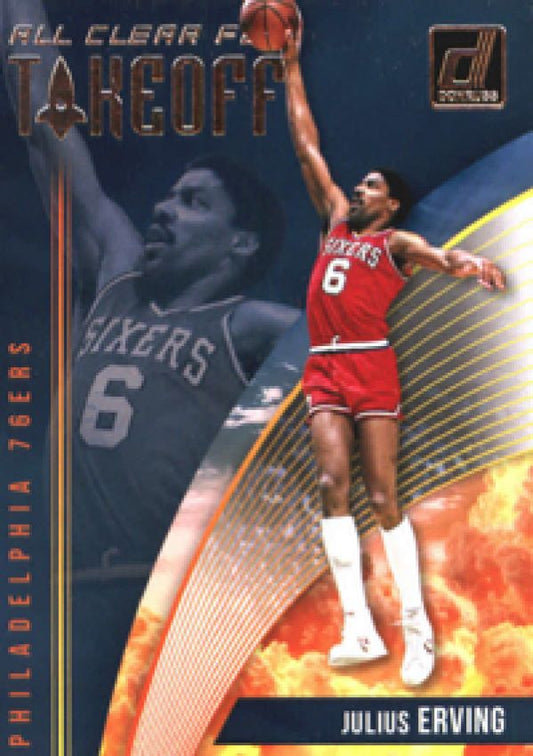 NBA 2018-19 Donruss All Clear for Takeoff - No 13 - Julius Erving
