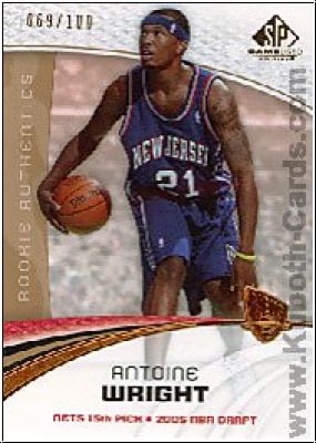 NBA 2005 / 06 SP Game Used 100 - No 139 - Antoine Wright