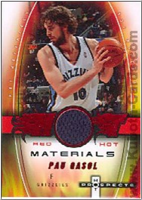 NBA 2006/07 Fleer Hot Prospects Hot Materials Jersey Red Hot