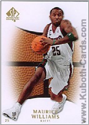 NBA 2007 / 08 SP Authentic - No 19 - Maurice Williams