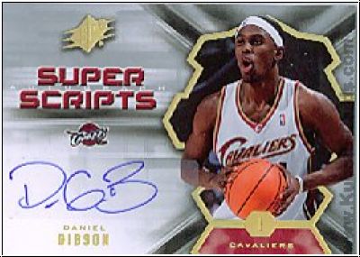NBA 2007 / 08 SPx Super Scripts - No SS-DG - Daniel Gibson