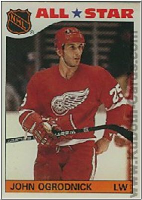 NHL 1985-86 Topps Sticker Inserts - No 1 - John Ogrodnick