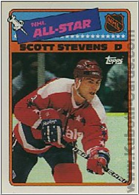 NHL 1988-89 Topps Sticker Inserts - No 4 - Scott Stevens