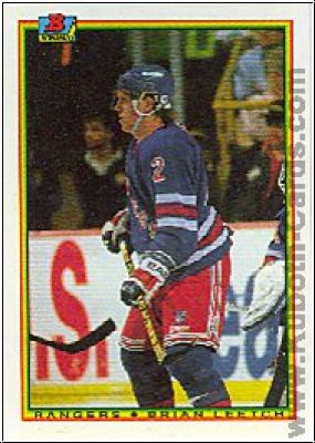 NHL 1990-91 Bowman - No 215B - Brian Leetch