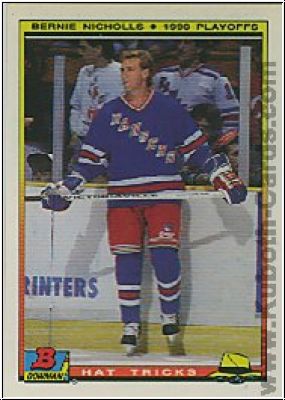 NHL 1990-91 Bowman Hat Tricks - No 20 of 22 - Bernie Nicholls