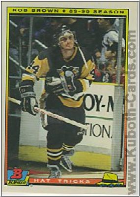 NHL 1990-91 Bowman Hat Tricks - No 3 of 22 - Rob Brown
