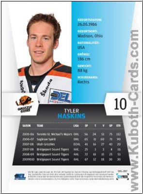 DEL 2010 / 11 CityPress - No 287 - Tyler Haskins