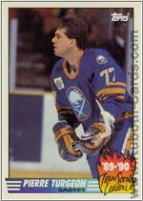 NHL 1990-91 Topps Team Scoring Leaders - No 20 - Pierre Turgeon