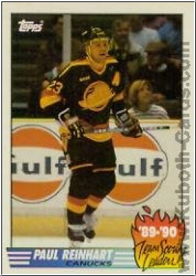 NHL 1990-91 Topps Team Scoring Leaders - No 5 - Paul Reinhart