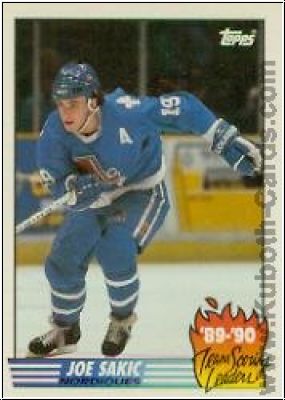 NHL 1990-91 Topps Team Scoring Leaders - No 14 - Joe Sakic