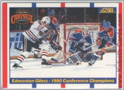 NHL 1990-91 Score - No 369 - Edmonton / Chicago