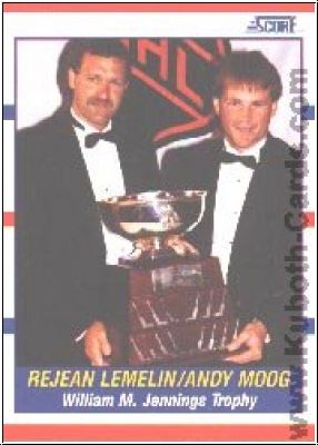 NHL 1990-91 Score - No 365 - Rejean Lemelin / Andy Moog