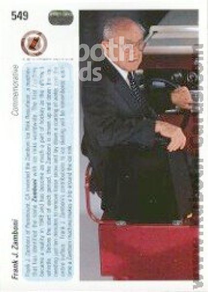 NHL 1990-91 Upper Deck - No 549 - Frank J. Zamboni