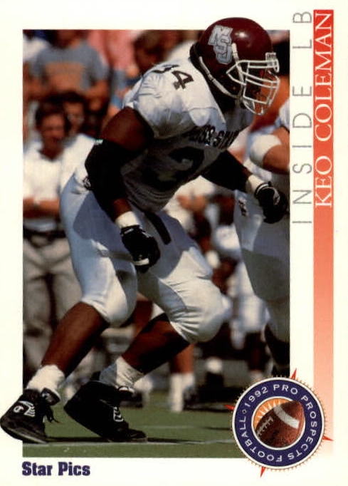 NFL 1992 Star Pics - No 47 - Keombani Coleman