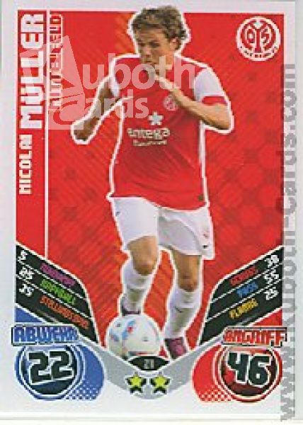 Fussball 2011 / 12 Topps Match Attax - No 211 - Nicolai Müller
