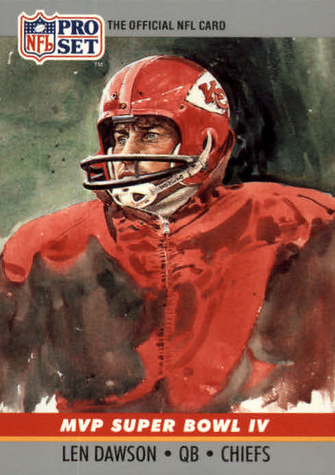 NFL 1990 ProSet Super Bowl MVP's - No 4 - Len Dawson