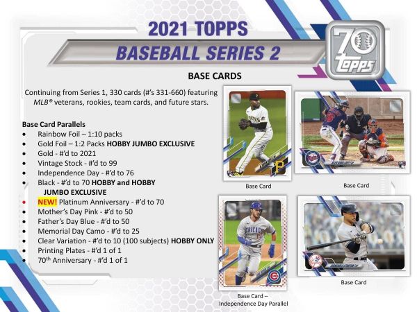 MLB 2021 Topps Serie 2 Hobby - Box