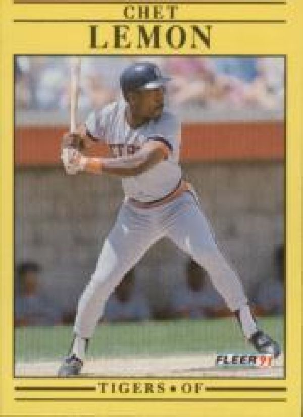 MLB 1991 Fleer - No 341 - Chet Lemon