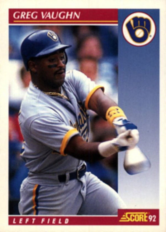 MLB 1992 Score - No 639 - Greg Vaughn