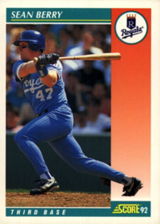 MLB 1992 Score - No 678 - Sean Berry