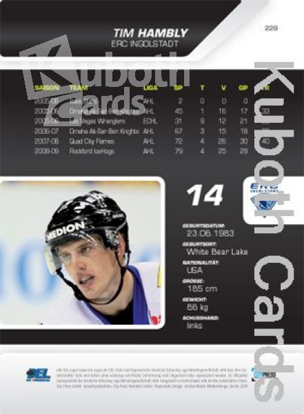 DEL 2009/10 CityPress Premium Silver - No 229 - Tim Hambly
