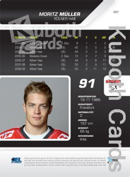 DEL 2009 / 10 CityPress Premium Silver - No 307 - Moritz Müller