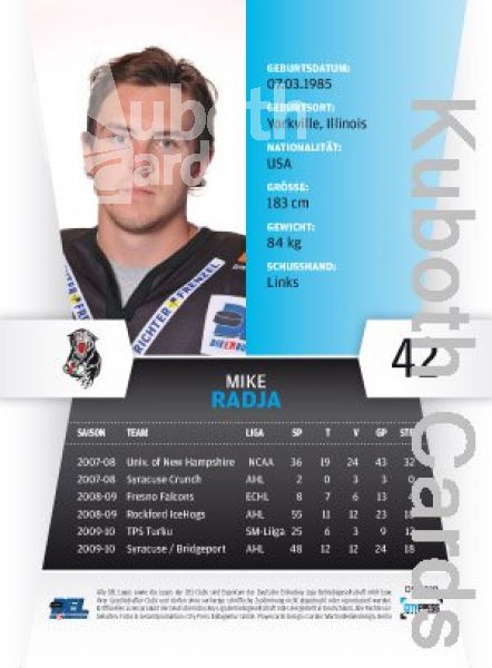 DEL 2010 / 11 CityPress - No 019 - Mike Radja