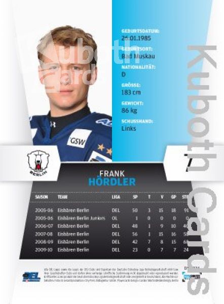 DEL 2010 / 11 CityPress - No 024 - Frank Hördler