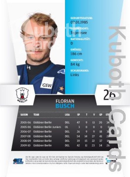 DEL 2010 / 11 CityPress - No 034 - Florian Busch