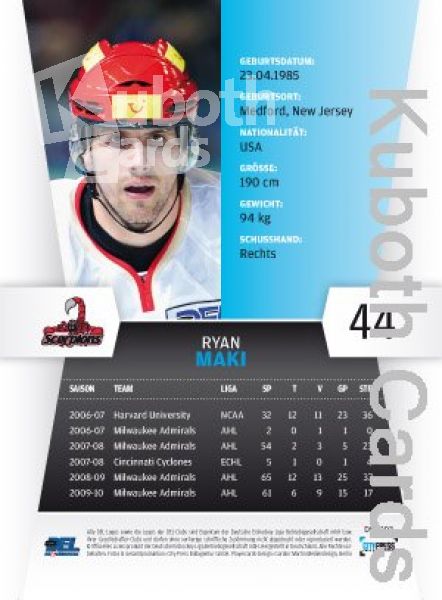 DEL 2010 / 11 CityPress - No 103 - Ryan Maki