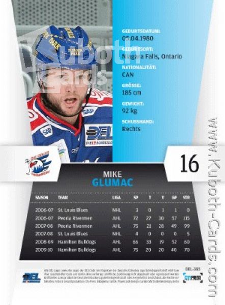 DEL 2010 / 11 CityPress - No 385 - Mike Glumac