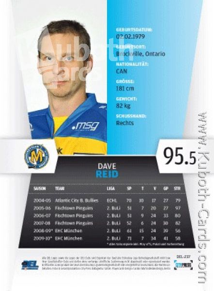 DEL 2010/11 CityPress - No 237 - Dave Reid