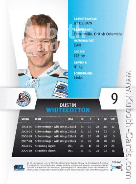 DEL 2010 / 11 CityPress - No 266 - Dustin Whitecotton