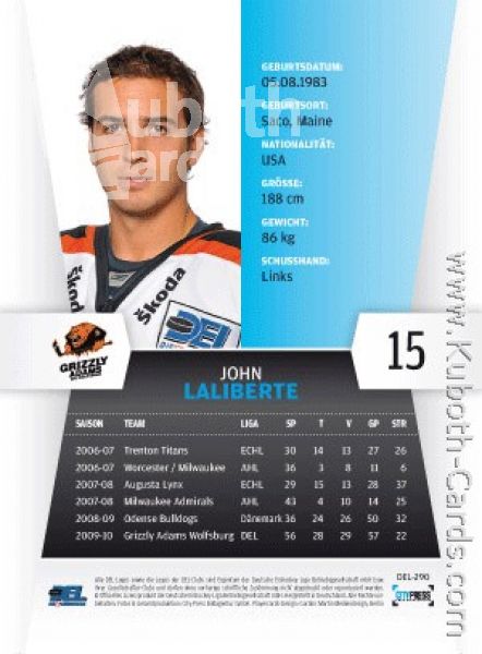 DEL 2010 / 11 CityPress - No 290 - John Laliberte