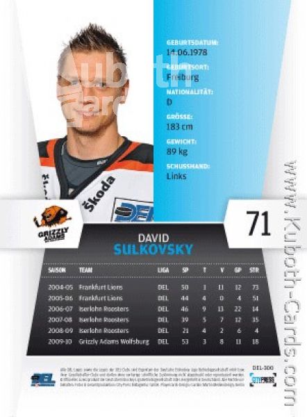 DEL 2010 / 11 CityPress - No 300 - David Sulkovsky