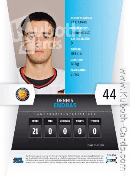 DEL 2010 / 11 CityPress - No 304 - Dennis Endras