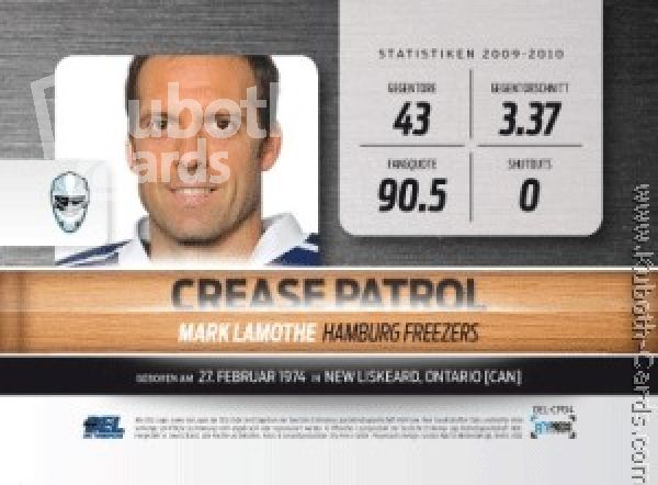 DEL 2010-11 CityPress Crease Patrol - No CP04 - Mark Lamothe