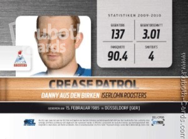 DEL 2010-11 CityPress Crease Patrol - No CP08 - Danny from the Birches