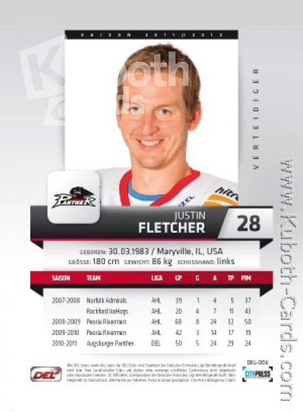 DEL 2011 / 12 CityPress - No 006 - Justin Fletcher