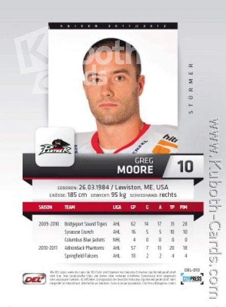 DEL 2011 / 12 CityPress - No 010 - Greg Moore