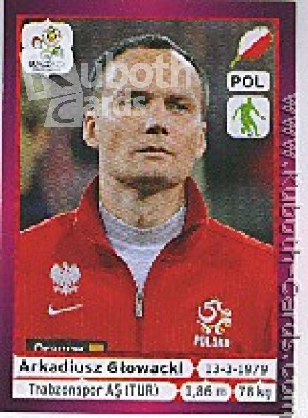 Soccer 2012 Panini European Championship - No 57 - Arkadiusz Glowacki